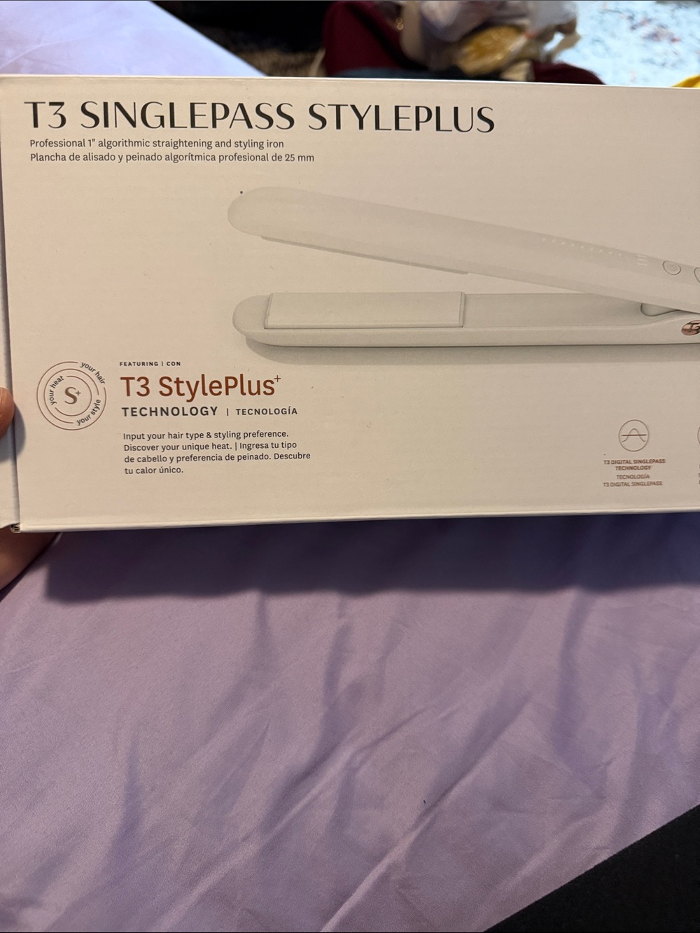 T3 SinglePass StylePlus White Hair Straightener